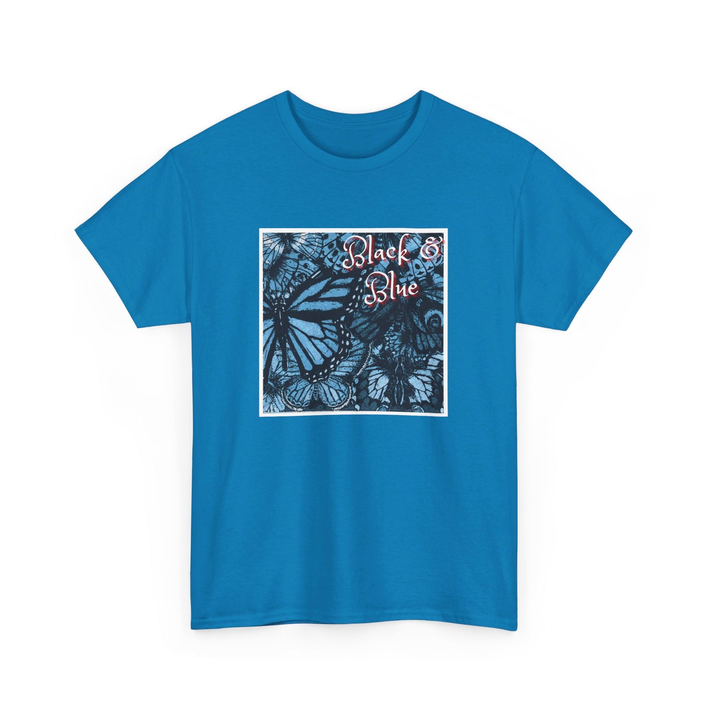 Unisex Heavy Cotton Tee (Blk Blu)