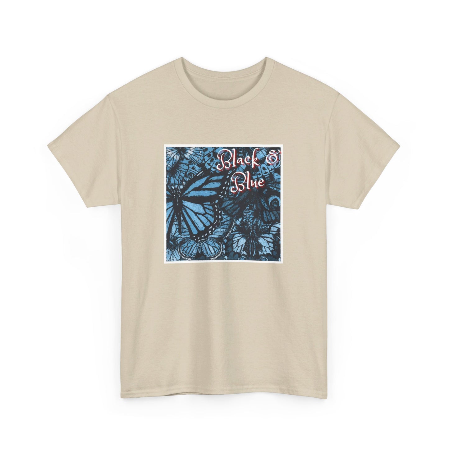 Unisex Heavy Cotton Tee (Blk Blu)