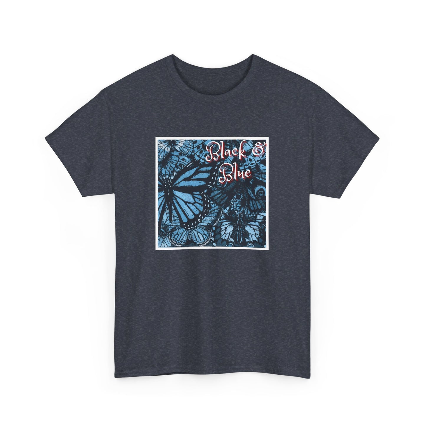 Unisex Heavy Cotton Tee (Blk Blu)