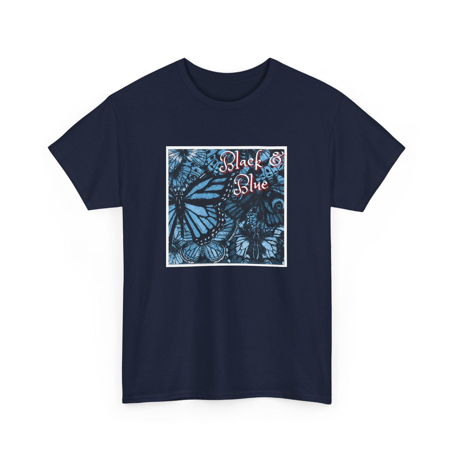 Unisex Heavy Cotton Tee (Blk Blu)