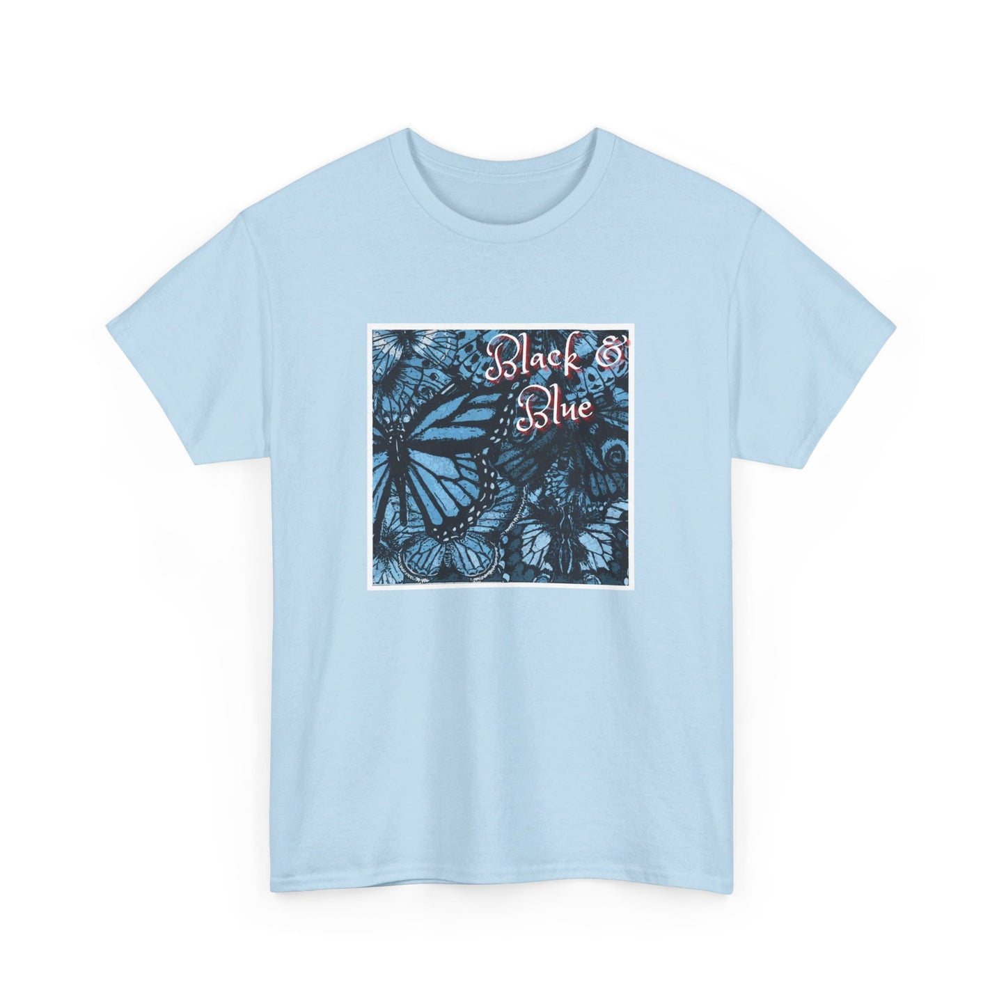 Unisex Heavy Cotton Tee (Blk Blu)